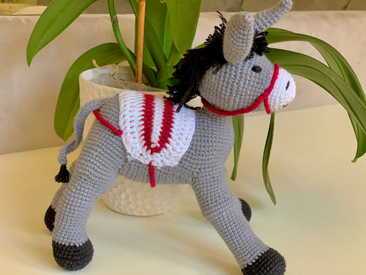 Donkey Amigurumi - S/M - Handmade Crochet Plushie